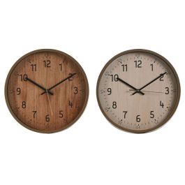 Reloj Pared Cottage DKD Home Decor Natural Marron 4 x 30 x 30 cm (2 Unidades)