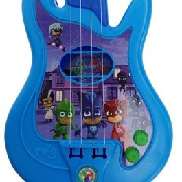 Reig Guitarra y Micrófono de Pie PJ Masks con Amplificador (Altura Regulable)