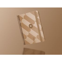 Agenda Espiral Antartik Pattern A6+ 2025 Semana Vista Color Rosa Nude Papel 80 gr