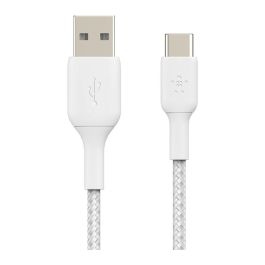 Belkin CAB002bt2MWH Cable USB-C a USB-A Boost Charge 2m Blanco Trenzado para Carga y Sincronización