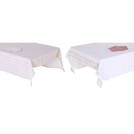 Mantel y servilletas DKD Home Decor 150 x 250 x 0,5 cm Rosa Blanco (2 Unidades) Precio: 48.50000045. SKU: S3044634