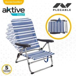 Silla playa aluminio plegable mykonos 5 posiciones 61x50x85 cm con asa. Silla playa aluminio plegable mykonos 5 posiciones 61x50x85 cm con asa.