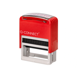 Q-connect Sello Entintado Automático Pagado 14x38 mm Color Rojo