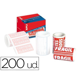 Apli Etiquetas 'Frágil' 100x50 mm Rollo 200 uds Blanco-Rojo Precio: 7.49999987. SKU: B156EYGKY8