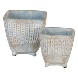 Macetero Cemento Decoración 16,50 X 16,50 X 15,50 cm