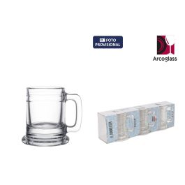 La Mediterranea Set de 3 Jarritas con Asa, 35 cc | Colección Anneler | Dimensiones: Ø4.1 x 6 cm (36 Cajas) Precio: 41.59000021. SKU: B1EW7ACP58
