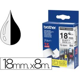 Cinta Brother Tzes241 Blanco-Negro 18 mm Longitud 8 Mt Superadhesiva Precio: 23.68999952. SKU: B1HTBT2CYV