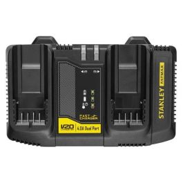 Cargador doble - 18 V 4 A - Compatible con todas las baterías de la generación V20 - STANLEY FATMAX, SFMCB24-QW Cargador doble - 18 V 4 A - Compatible con todas las baterías de la generación V20 - STANLEY FATMAX, SFMCB24-QW
