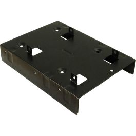 Inter-Tech 88885232 Adaptador de Montaje 2x 2.5" a 3.5" Negro, Panel Frontal de Acero