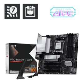 MSI 911-7E71-001 Placa Base micro ATX AMD B850 Zócalo AM5 DDR5 Wi-Fi 7 5GbE PCIe 5.0 3x M.2 para AMD Ryzen