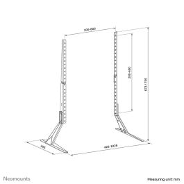 Neomounts DS45-430BL19 Soporte TV para 1 Pantalla, Tamaño 23-75", Hasta 40 kg, VESA 200x200-800x400mm, Ajuste Altura 6.2cm, Negro