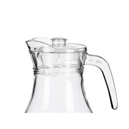Jarra de Cristal Vivalto Transparente con Tapa, 1.8L, 18 x 24 x 14.5 cm (Set de 8)