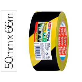 Tesa Cinta De Señalización Temporal Pp Adhesiva 66M X 50 mm Amarillo-Negro