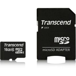 Transcend TS16GUSDHC10 Tarjeta MicroSDHC 16GB Clase 10 con Adaptador SD y Velocidad de Lectura 90 MB/s Precio: 25.69000005. SKU: B12XM77LJV