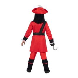 Disfraz garfio sombrero con peluca textil, chaqueta, cuello, garfio, pantalón, cinturón y polainas talla 7-9 y Disfraz garfio sombrero con peluca textil, chaqueta, cuello, garfio, pantalón, cinturón y polainas talla 7-9 y