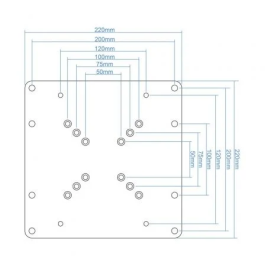 Adaptador TooQ VMA0200-B 23"-42" 23" 42" 30 Kg
