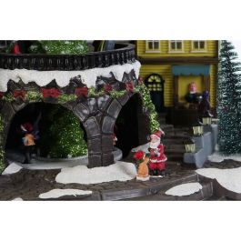 DKD Home Decor Ciudad Navidad Tradicional de Resina con Luz LED, Movimiento Musical y Baterías Incluidas, Multicolor 40x26x32.5 cm DKD Home Decor Ciudad Navidad Tradicional de Resina con Luz LED, Movimiento Musical y Baterías Incluidas, Multicolor 40x26x32.5 cm