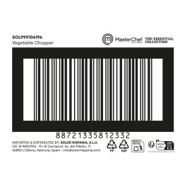 Inde Picadora Cebollas Y Verduras 9,5x22,7x9,2 cm 6,04 kg (24 Unidades)