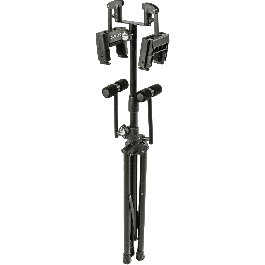 Quiklok Soporte Dual Universal para Guitarra y Bajo con Autobloqueo de Seguridad para Suelo, Altura Ajustable