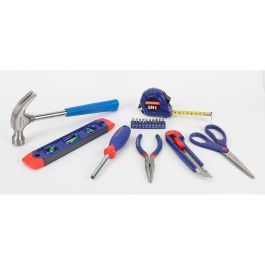 Workpro Juego de herramientas 17 piezas con tijera, cúter, cinta métrica, alicate, nivel y martillo Precio: 19.98999981. SKU: B1K7FFQH5V