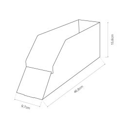 Edm Caja expositora de cartón para material eléctrico 9,8x47,2x15,3 cm Azul