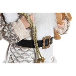 DKD Home Decor Figura de Navidad Moderna para Decoración del Hogar, Champán Gris de Poliéster, PVC y Madera 20x60x37 cm DKD Home Decor Figura de Navidad Moderna para Decoración del Hogar, Champán Gris de Poliéster, PVC y Madera 20x60x37 cm