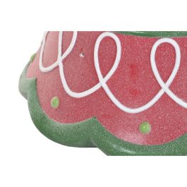 DKD Home Decor Figura Navidad Tradicional con LED, Campana y Alimentación a Pilas 2xAA, de Resina Multicolor 50x61x50 cm