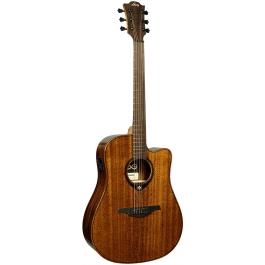 LAG Guitarra Acústica Dreadnought Cutaway A/E Tramontane 98 - Tapa de Caoba Maciza con Electrónica Stage LAG