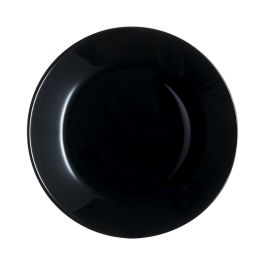 Plato de Postre Luminarc Zelie Negro Negro Vidrio Ø 18 cm (12 Unidades)