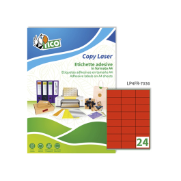 Avery Etiqueta Adhesiva Roja Fluorescente Permanente 70x36 mm FSC Laser/Inkjet/Fotocopia Caja 1680 Unidades