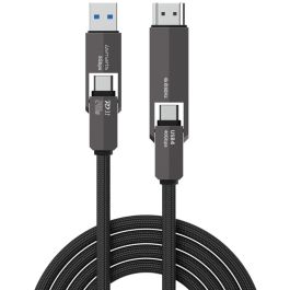 4smarts 549240 Cable USB4 HDMI ComboCord 1.5m, Carga Rápida 240W, 40 Gbit/s, 4K a 60Hz, Negro Precio: 48.50000045. SKU: B13Y3YDNDF
