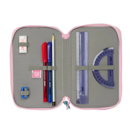 Safta Plumier escolar Glowlab kids Triple Cremallera 37 Piezas 195x125x55 mm