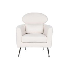 DKD Home Decor Butaca Scandi Blanco Plateado 75 x 95 x 71 cm