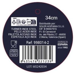 Privilege Pala de Cocina de 33 cm de Acero Inoxidable Qutti (60 Unidades)