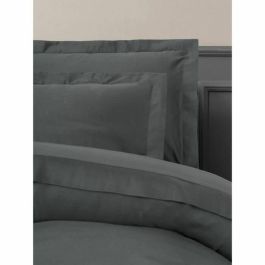 Juego de Cama: 1 Funda Nórdica 220x240 cm y 2 Fundas Almohada 60x60 cm - 100% Algodón Satén Antracita