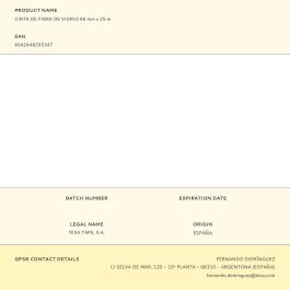 Tesa Cinta de Fibra de Vidrio 48 mm x 25 m para Reparación y Sellado de Paredes Dañadas y Paneles de Yeso