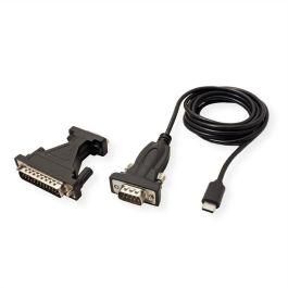 VALUE USB - Seriell Konverter-Kabel Typ C - RS232 schwarz 1,8m