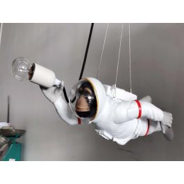 DKD Home Decor Lámpara Techo Astronaut Negro Blanco 14.5 x 20 x 46 cm (2 Unidades)