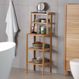 Versa Estantería de Bambú Minimal 28x110x36 cm Versa Estantería de Bambú Minimal 28x110x36 cm