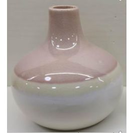 DKD Home Decor Jarrón Scandi de Porcelana Bicolor Rosa 16x16x16 cm - Set de 2 Unidades Precio: 12.50000059. SKU: B1FEVEXKLZ