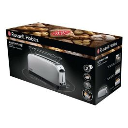 Russell Hobbs 21396-56 Tostador de Ranura Alargada con Regulador de Tostado Ajustable y Bandera Recogemigas