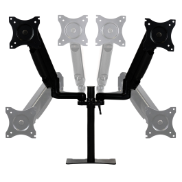 Phoenix technologies Brazo Articulado Doble Soporte Monitor Ajustable con Amortiguador de Gas, Doble Fijación, VESA 75/100mm