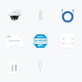 Reolink P437 Cámara IP PoE Seguridad 8MP 4K con Zoom Óptico 5x y Visión Nocturna 30m para Interior/Exterior