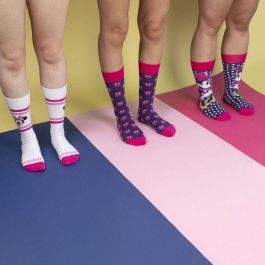 CERDÁ Set 3 calcetines Minnie Disney Tallas 36-41 Algodón Poliamida Elastano