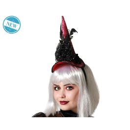 Sombrero de Bruja Negro con Pico Rosado y Flores – Accesorio Temático para Halloween Precio: 1.9499997. SKU: B19XYL2PJS