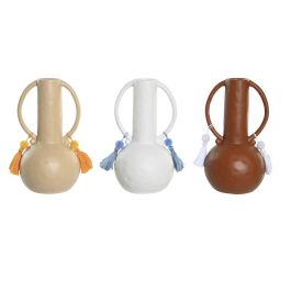 Jarron Boho DKD Home Decor Beige Terracota 14 x 25.6 x 14 cm (3 Unidades) Precio: 40.49999954. SKU: B19MDKN7MZ