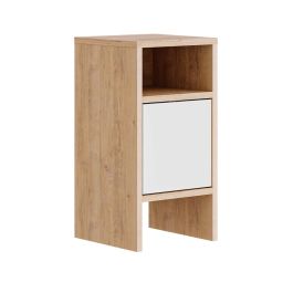 Mesita de Noche Alexandra House Living Blanco Marrón Madera MDP 29 x 59 x 29 cm 1 puerta Precio: 68.4999997. SKU: B15NZ5JGGR