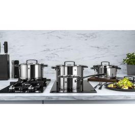 Zwilling Bellasera Juego de Cocina 5 Piezas, Acero Inoxidable, Plata/Negro, Apto Inducción y Horno 200°C
