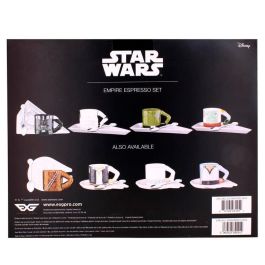 EXQUISITE GAMING Set 4 Tazas Espresso Star Wars Empire con 4 Platillos y 4 Cucharas de Alta Calidad