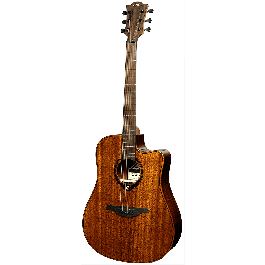LAG Guitarra Acústica Dreadnought Cutaway A/E Tramontane 98 - Tapa de Caoba Maciza con Electrónica Stage LAG